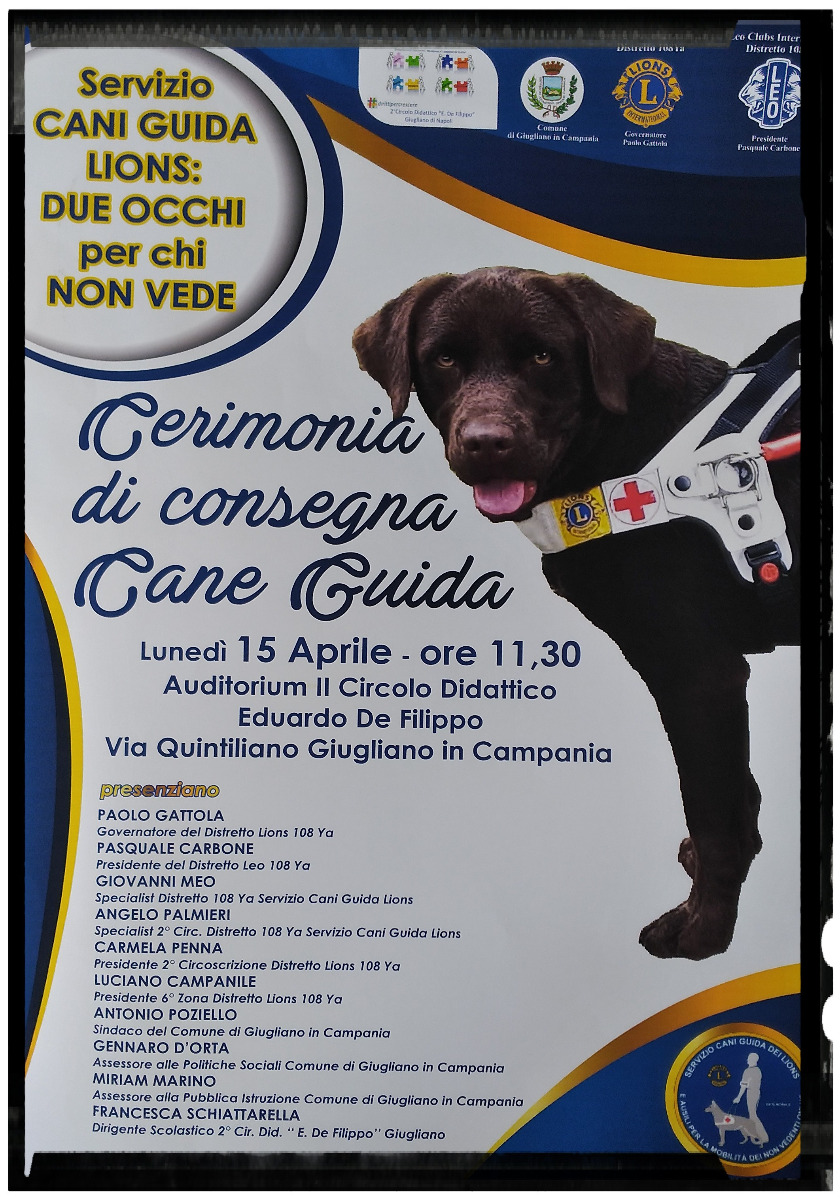 Cerimonia di consegna cane guida - LIONS CLUB